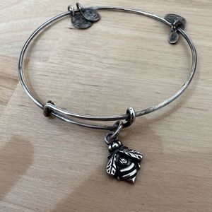 Alex and Ani charm bangle bracelet honeybee charm silver bee